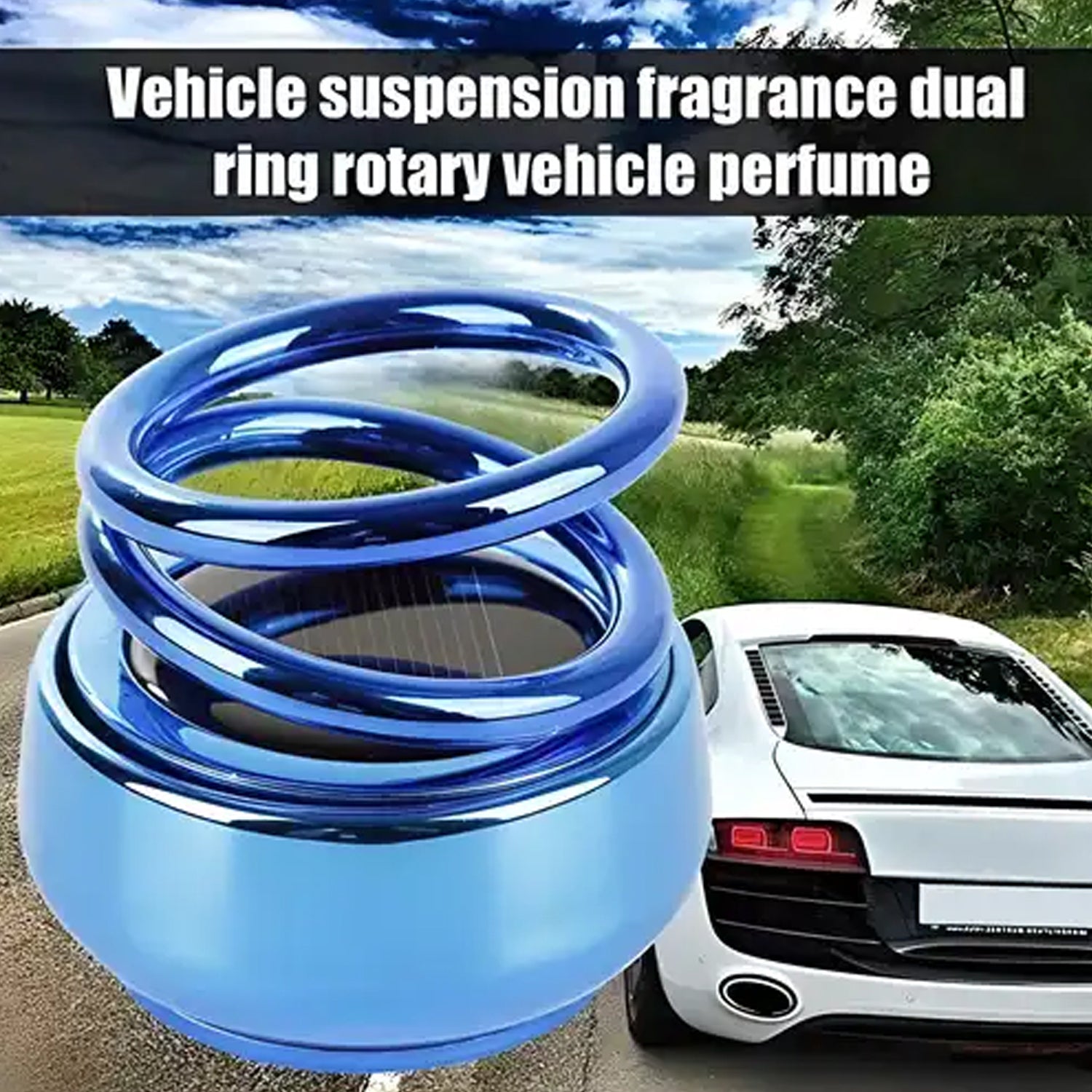 6319 Solar Power Car Aroma Diffuser 360°Double Ring Rotating Design, Car Fragrance Diffuser, Car Perfume Air Freshener for Dashboard Home Office DeoDap 6319 Solar Power Car Aroma Diffuser 360°Double Ring Rotating Design, Car Fragrance Diffuser, Car Perfume Air Freshener for Dashboard Home Office DeoDap